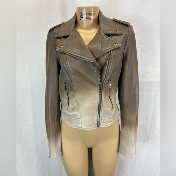 LAMARQUEDonna Lambskin Leather Biker Jacket
